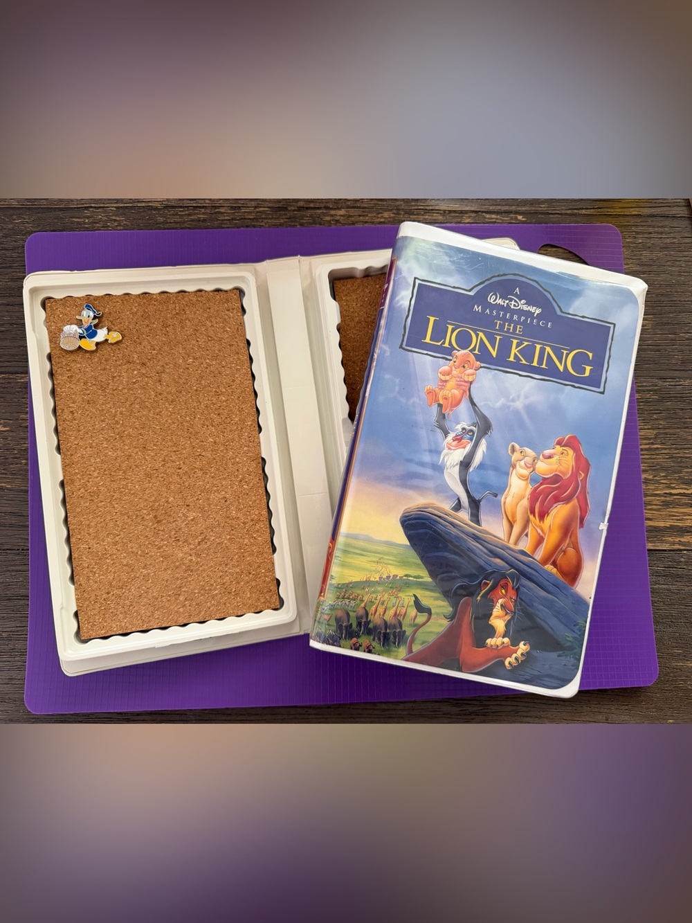 Disney The Lion King VHS Pin Board — Vintage Carrying Case (PIN NOT INCLUDED)